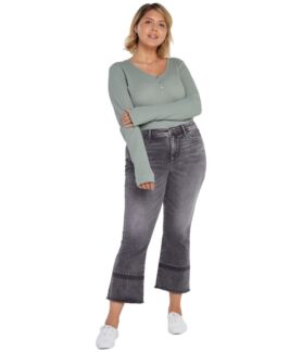 Джинсы NYDJ Plus Size, Plus Size Fiona Slim Flared Ankle Jeans in Nobelle