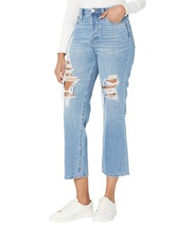 Джинсы Blank NYC, The Baxter Five-Pocket Straight Leg Jeans with Rips in Lo