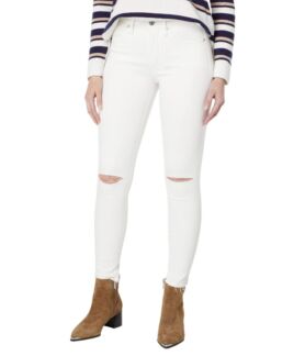 Джинсы Lucky Brand, High-Rise Bridgette Skinny Jeans in Bright White Destru