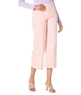 Джинсы JEN7, Cropped Wide Leg with Welt Pockets in Coral Pink