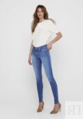 Джинсы Skinny Fit ONLY Onlblush Life Mid Skinny, темно-синий деним ON321N1H7-K11 | medium blue denim фото 2