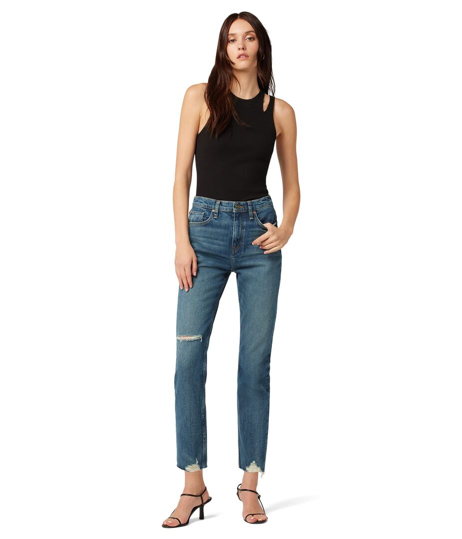 Джинсы Hudson Jeans, Holly High-Rise Straight Crop in Blue Dreams