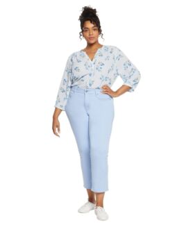 Джинсы NYDJ Plus Size, Plus Size Marilyn Straight Ankle in Clear Sky