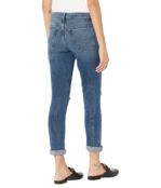 Джинсы Hudson Jeans, Lana Slim Boyfriend w/ Roll Hem in Tightrope