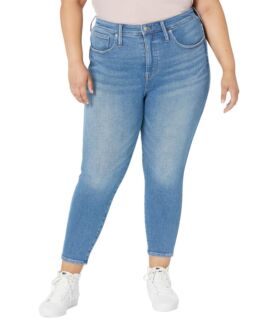 Джинсы Madewell, Plus Size 10" High-Rise Skinny Crop Jeans in Sheffield Was