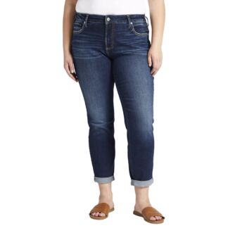 Джинсы Silver Jeans Co., Plus Size Boyfriend Mid-Rise Slim Leg Jeans W27101