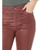 Джинсы AG Adriano Goldschmied, Farrah High-Rise Skinny Ankle in Leatherette
