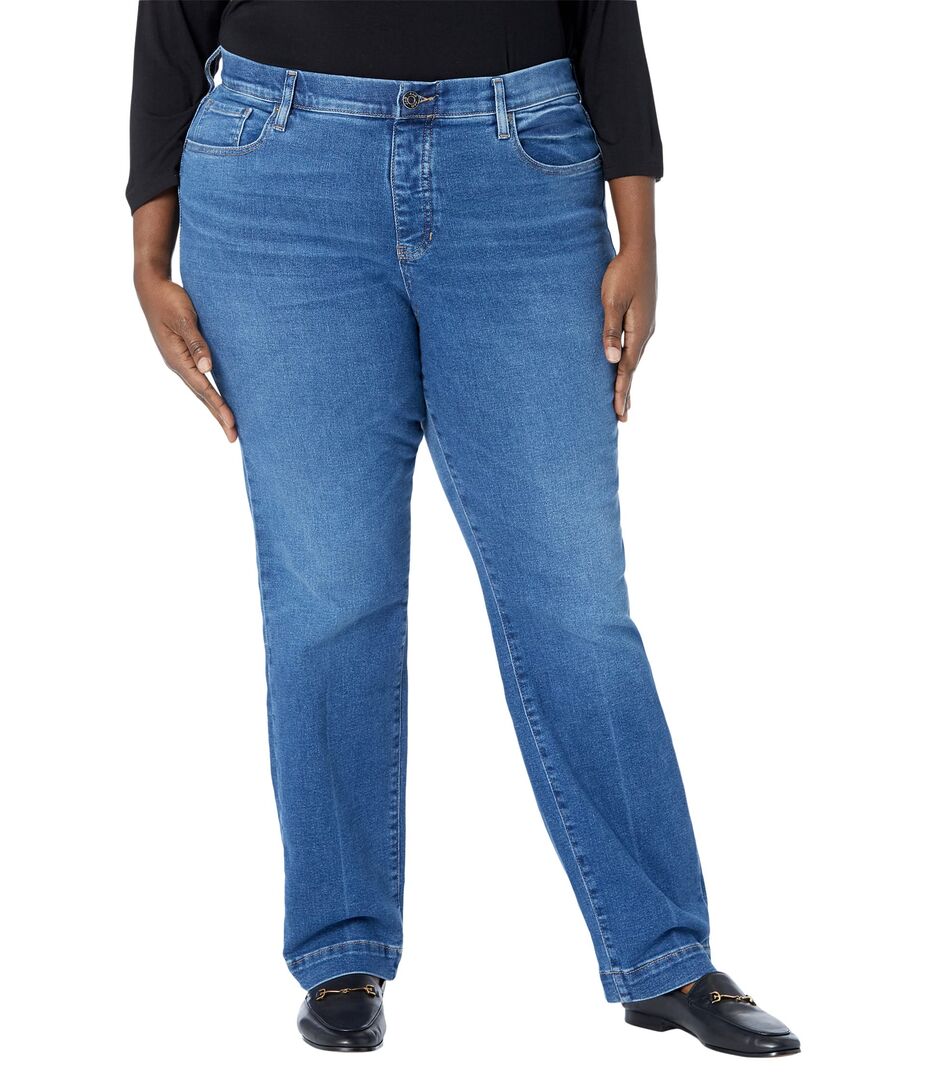 Джинсы Jag Jeans, Plus Size Valentina High-Rise Straight Leg Pull-On Jeans 9834594 | Electric Blue фото 1