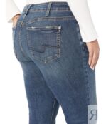 Джинсы Silver Jeans Co., Plus Size Elyse Mid-Rise Skinny Jeans W03116ECF308 9835024 | Medium Indigo Wash фото 3