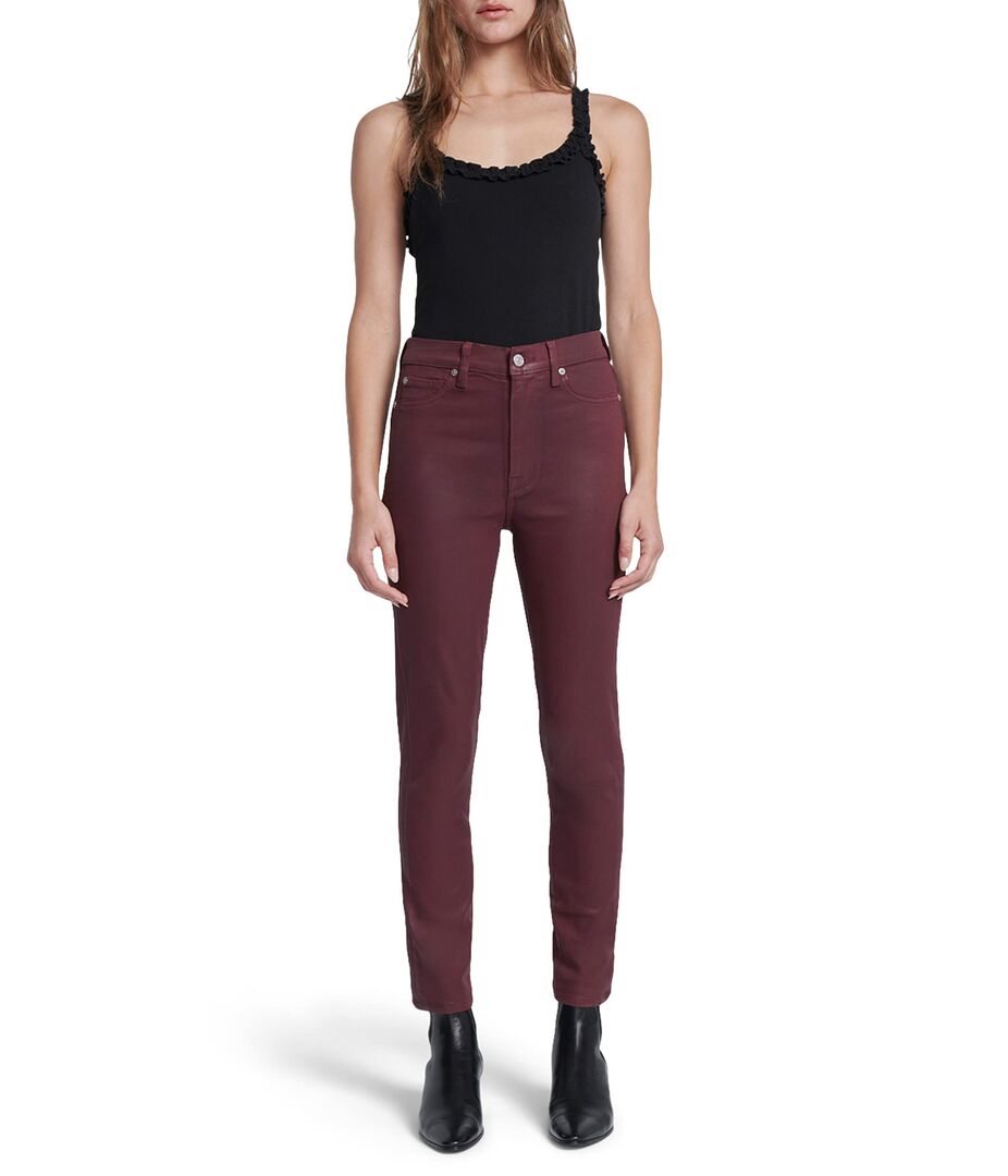 Джинсы 7 For All Mankind, High-Waisted Ankle Skinny Faux Pocket in Ruby Rus