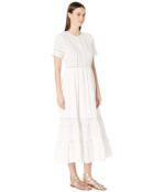 Платье Jonathan Simkhai, Embroidered Button Down Tee Dress 9214428 | White фото 4