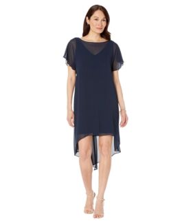 Платье Adrianna Papell, Chiffon Overlay Sheath Dress