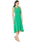 Платье Donna Morgan, High Twist Stretch Lightweight Crepe Midi Dress w/ Asy 9400125 | Bright Jade фото 4