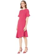 Платье Adrianna Papell, Knit Crepe Ruffle Midi Dress w/ Bell Sleeve