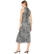 Платье MILLY, Adrian Metallic Stripe Leopard Burnout Dress 9479494 | Grey фото 2