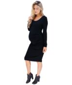 Платье Ingrid & Isabel, Maternity Long Sleeve Side Shirred Dress 9486222 | Black фото 2