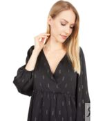 Платье Madewell, Metallic Jacquard Faux-Wrap Tiered Mini Dress 9516028 | True Black фото 3