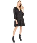 Платье Madewell, Metallic Jacquard Faux-Wrap Tiered Mini Dress 9516028 | True Black фото 4