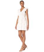 Платье BCBGeneration, Ruffle Sleeve Mini Dress GTX1D35 9523491 | Off-White фото 4