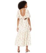 Платье WAYF, Tie Back Puff Sleeve Midi Dress 9529745 | Ivory Whisper Floral фото 2