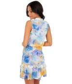 Платье LAUNDRY BY SHELLI SEGAL, Tie Neck Dress 9557947 | Blue Multi фото 2