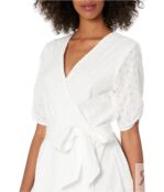 Платье 1.STATE, Wrap Front Mini Dress 9571034 | Ultra White фото 3