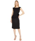 Платье MARINA, Stretch Crepe Peplum Dress 9581464 | Black фото 1