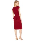 Платье MARINA, Stretch Crepe Peplum Dress 9581464 | Wine фото 2