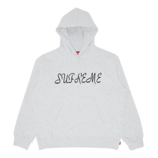 Толстовка Supreme Script Hooded, пепельно-серый