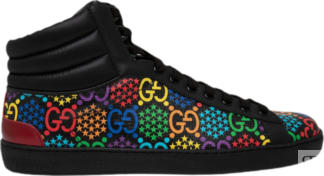 Кроссовки Gucci Ace GG Supreme High Psychedelic - Black, черный