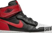 Кроссовки Air Jordan 1 High FlyEase GS Black Gym Red, черный CT4897 001 | Black фото 2