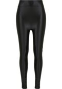 Леггинсы Urban Classics Ladies Highwaist Shiny Metallic Leggings, черный UR621A04F-Q11 | schwarz фото 1