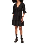 Платье MICHAEL Michael Kors, Tie Front Mini Dress 9598444 | Black фото 1