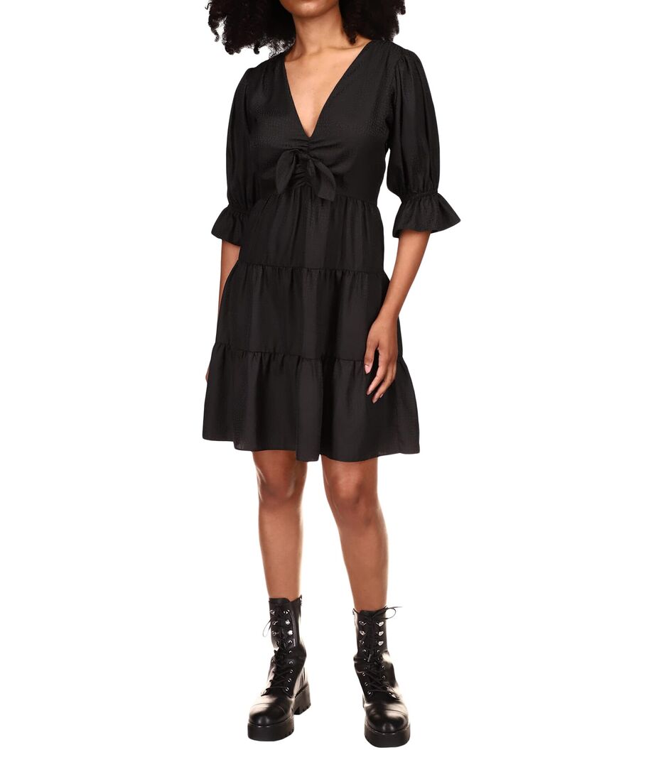 Платье MICHAEL Michael Kors, Tie Front Mini Dress 9598444 | Black фото 1