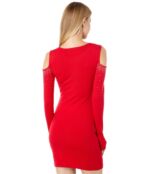 Платье Bebe, Sweater Party Dress - Cold-Shoulder Crystal Sweaterdress