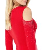 Платье Bebe, Sweater Party Dress - Cold-Shoulder Crystal Sweaterdress