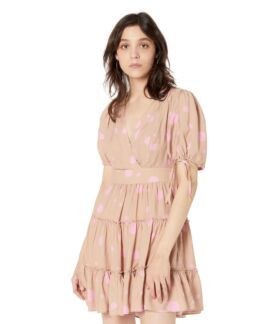 Платье Ted Baker, Stefina Printed Tie Back Tiered Mini Dress