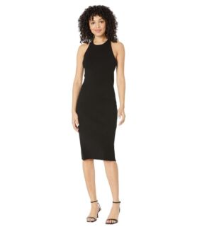 Платье line and dot, Lori Asymmetrical Ribbed Midi Dress