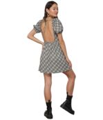 Платье line and dot, Lisa Plaid Open Back Dress 9613034 | Olive Multi фото 2