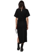 Платье line and dot, Ratha Knit Shirtdress with One Side Tie 9613031 | Black фото 3