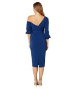 Платье Badgley Mischka, Stretch Crepe Puff Shoulder Dress