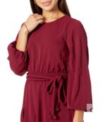 Платье Sage, Long Sleeve Pleated Mini Dress 9613621 | Red фото 3