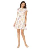 Платье CeCe, Short Sleeve Square Neck Dolce Floral Dress 9614940 | Soft Ecru фото 4