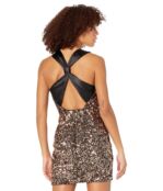 Платье MILLY, Vivi Tinsel Sequin Mini Dress 9619384 | Gold фото 2