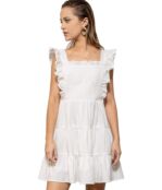 Платье line and dot, Josie Smocked Mini Dress 9620600 | White фото 1