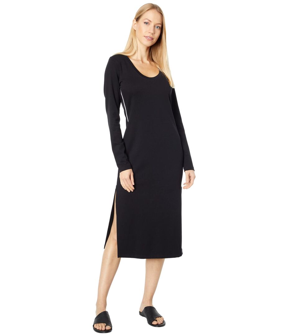 Платье SUNDRY, Long Sleeve Midi Dress with Piping 9621084 | Black фото 1