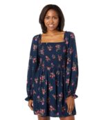 Платье WAYF, Roswell Smocked Mini Dress 9621652 | Navy Floral фото 1