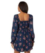 Платье WAYF, Roswell Smocked Mini Dress 9621652 | Navy Floral фото 2