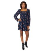 Платье WAYF, Roswell Smocked Mini Dress 9621652 | Navy Floral фото 4