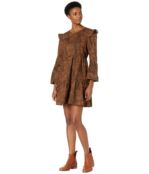 Платье WAYF, Velma Babydoll Mini Dress 9621653 | Brown Leopard фото 4